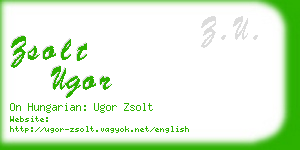 zsolt ugor business card